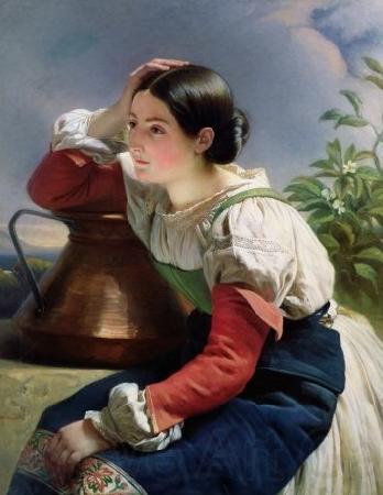 Franz Xaver Winterhalter Young Italian Girl at the Well France oil painting art